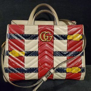 GUCCI Matelasse Trompe L'Oeil GG Marmont Tote